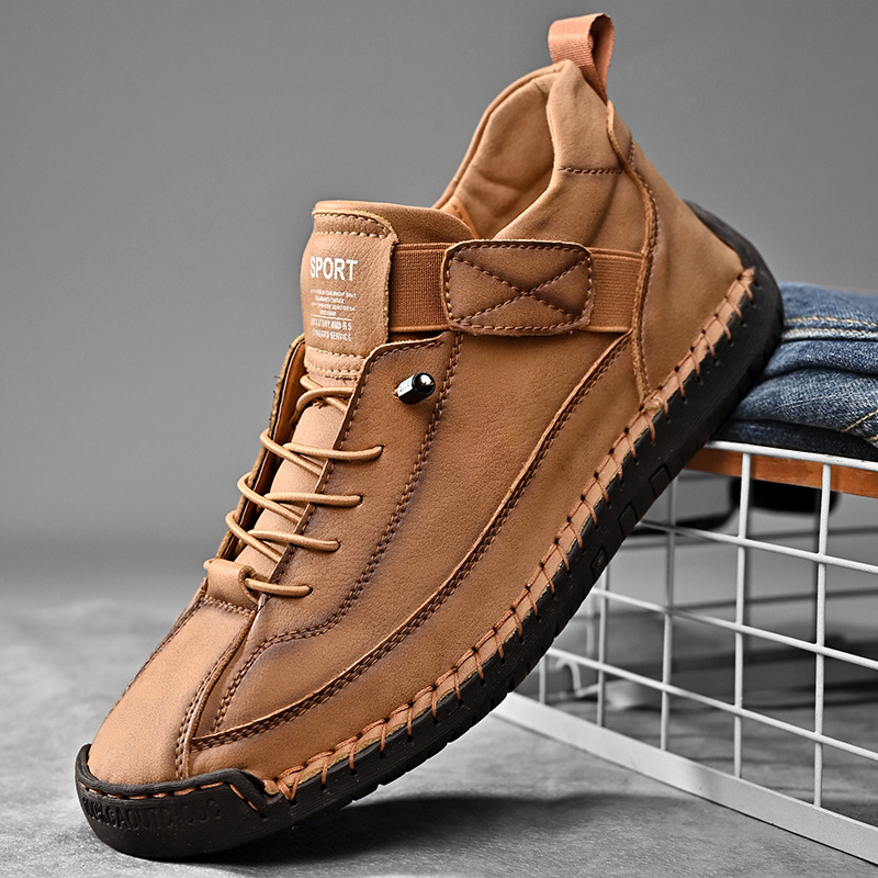 Men'S Shoes Size 43 In Us - รองเท้าหนังทำมือสำหรับผู้ชาย รองเท้าสวมลำลอง รองเท้าหนังระบายอากาศ รองเท้าผู้ชายแบบแบน รองเท้าแฟชั่น รองเท้าแบบม็อคคาซิน