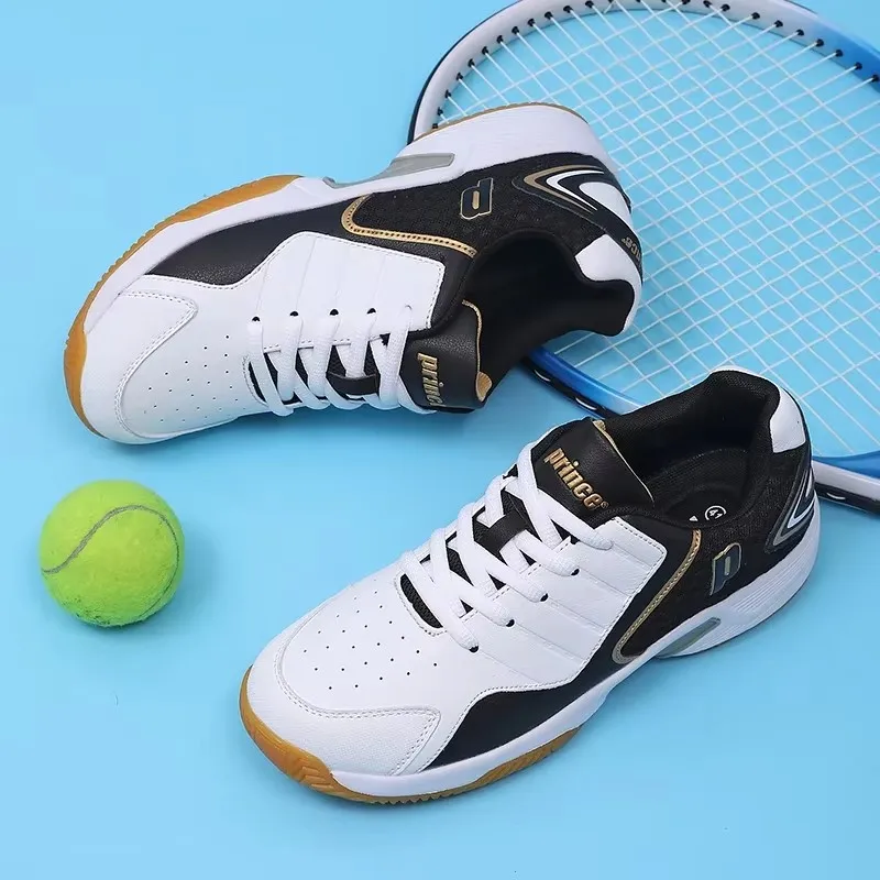 Men'S Shoes Professional - รองเท้าแบดมินตันหนังสำหรับมืออาชีพชายหญิง รองเท้าผ้าใบกันลื่นสำหรับคู่รัก รองเท้าเทนนิสน้ำหนักเบา รองเท้ากีฬาวอลเลย์บอล