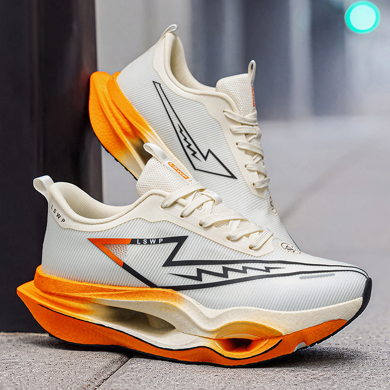 Men'S Shoes Professional - รองเท้าวิ่งผู้ชาย พื้นคาร์บอน สำหรับมาราธอน กีฬา ระดับมืออาชีพ ระบายอากาศได้ดี