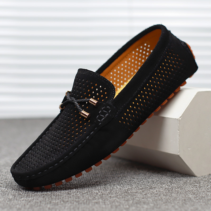 Men'S Shoes Hush Puppies - แฟชั่น Suede Mens Casual รองเท้าหนังแท้รองเท้า Slip