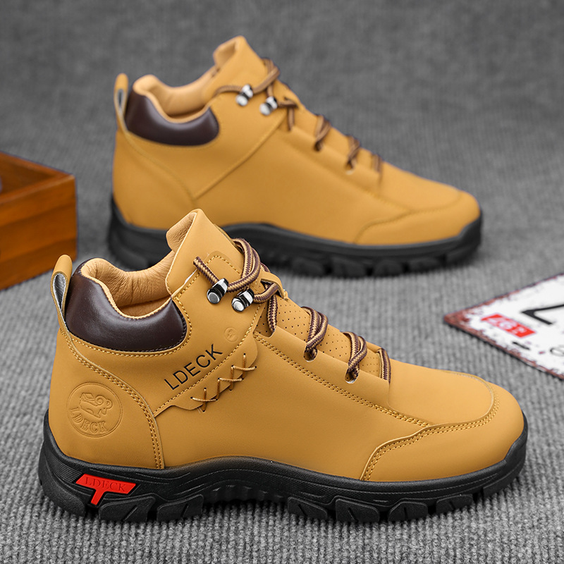 Men Shoes Office - รองเท้าบูทหุ้มข้อสูงไซส์ใหญ่ 48 สไตล์วินเทจสำหรับผู้ชาย ทำมือ ใส่สบายได้ทุกฤดู เหมาะสำหรับทำงาน