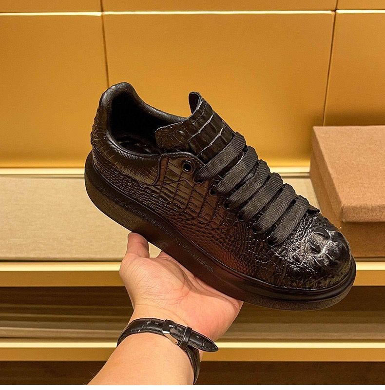 Men'S Shoes Hush Puppies - รองเท้าผ้าใบผู้ชายลายจระเข้สีดำ ระบายอากาศได้ดี เหมาะสำหรับวิ่งและใส่ลำลอง ทำจากหนังวัวแท้ พื้นรองเท้านุ่ม ปี
