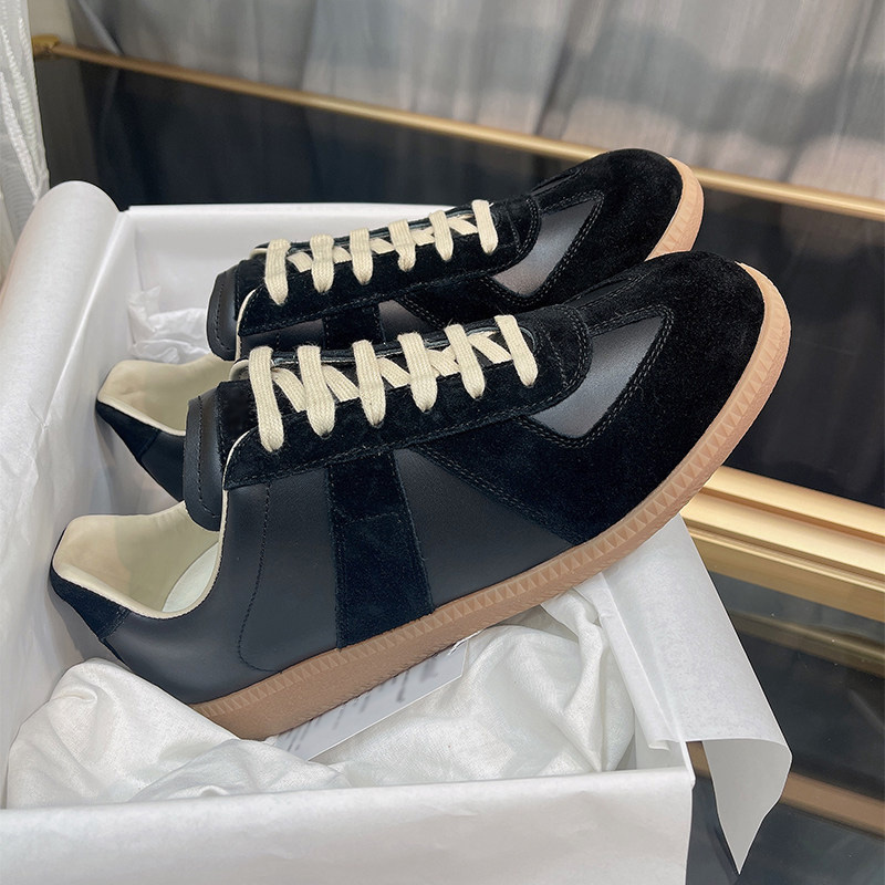 Men Shoes Dior - รองเท้าผ้าใบ GAT สไตล์เรโทร ทำด้วยมือ หนังแท้ รองเท้าเทรนเนอร์กองทัพเยอรมัน