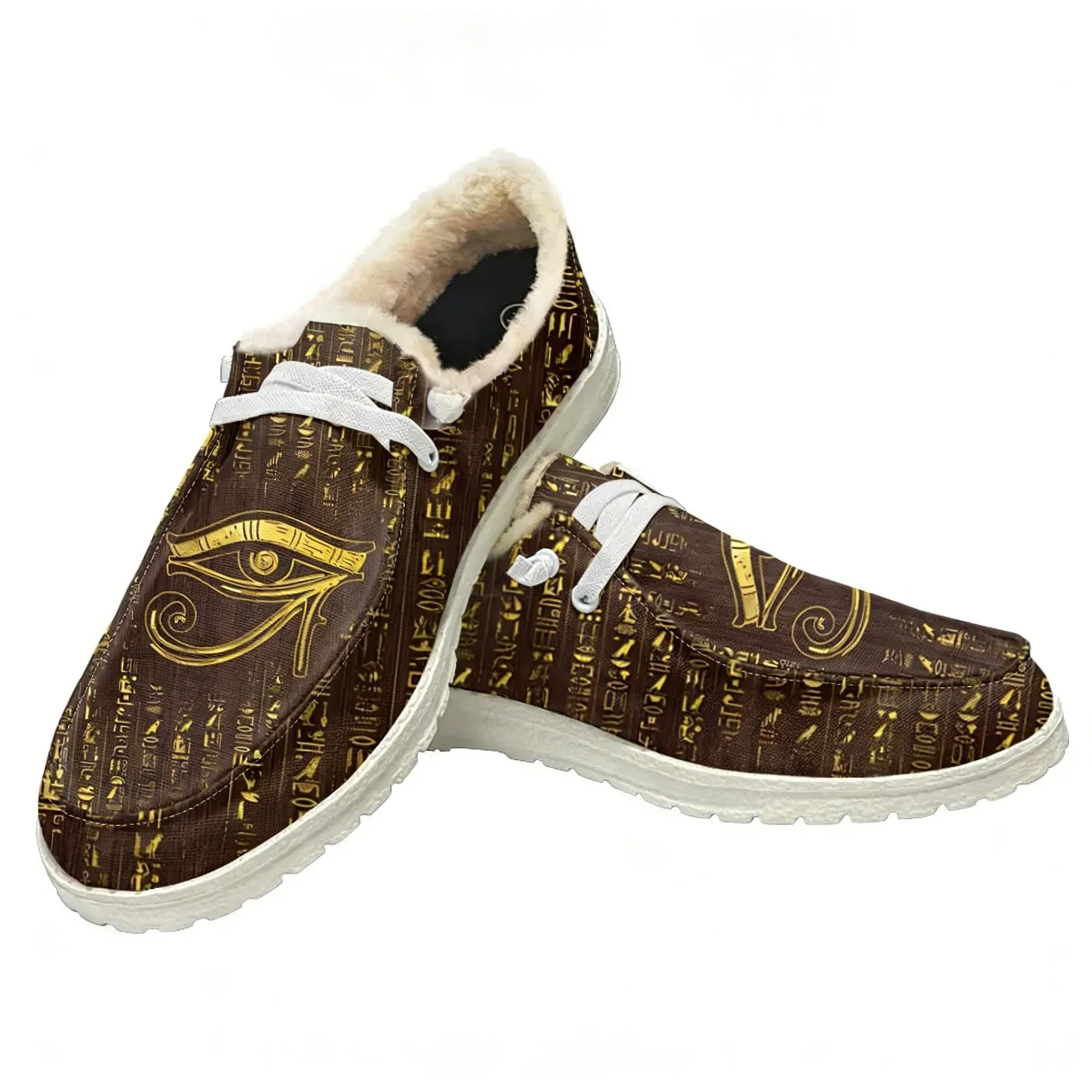 Men Shoes Egypt - รองเท้าลำลองลายตาแห่งเทพฮอรัสแห่งอียิปต์ รองเท้าผ้าใบแบบสวมสำหรับผู้ชายและผู้หญิง ระบายอากาศได้ดี น้ำหนักเบา เหมาะสำหรับกิจกรรมกลางแจ้ง รองเท้าสั่งทำพิเศษ
