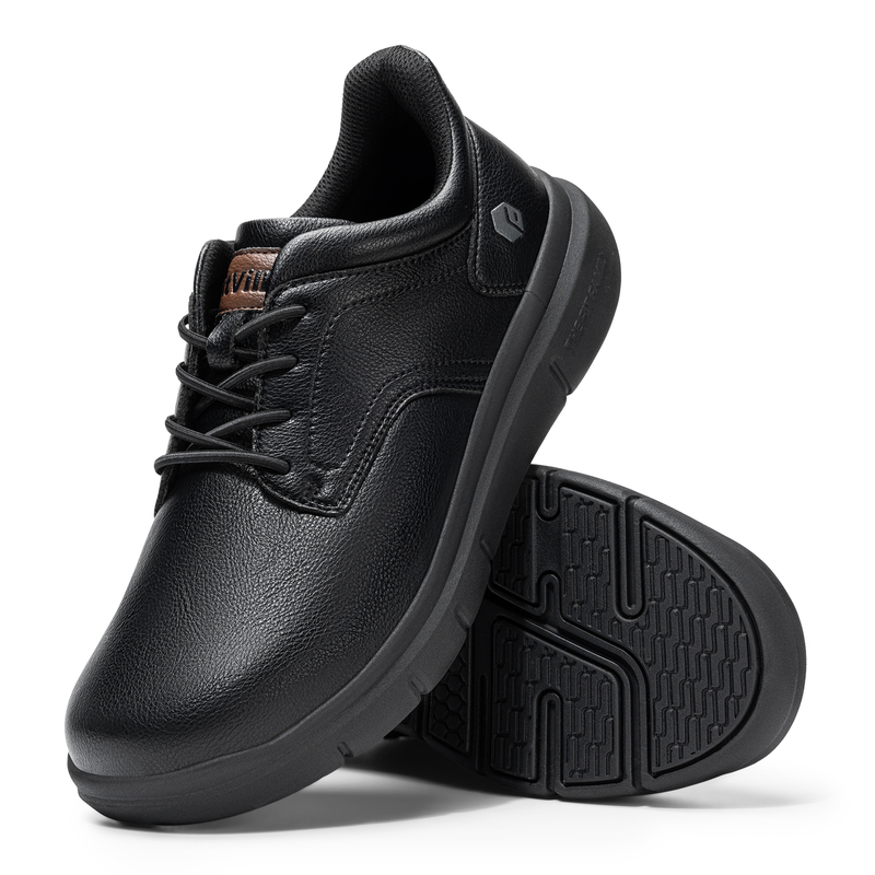 Men'S Shoes For Wide Feet - รองเท้าหนังแบบสวมสำหรับผู้ชาย ItVille รุ่นหน้ากว้าง น้ำหนักเบา รองรับอุ้งเท้า ช่วยบรรเทาอาการปวดสำหรับเท้ากว้างและเท้าบวม
