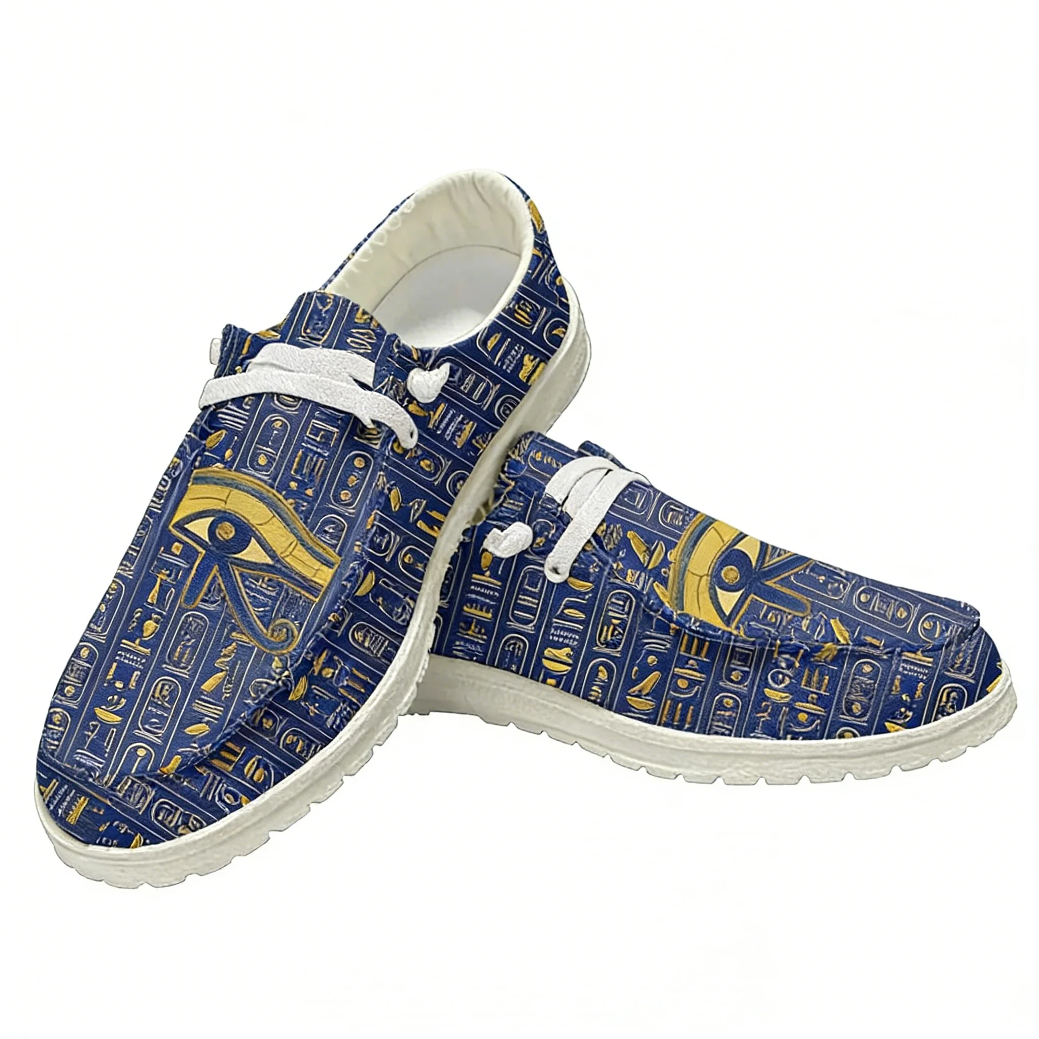 Men Shoes Egypt - ฮอรัส พระเจ้าแห่งอียิปต์ ตาแห่งอียิปต์ รองเท้าลำลอง ผู้ชาย ผู้หญิง