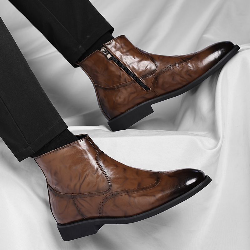 รองเท้าบูทเชลซีผู้ชาย หนังนุ่ม - Men'S Shoes Dress Casual บทวิจารณ์และราคา