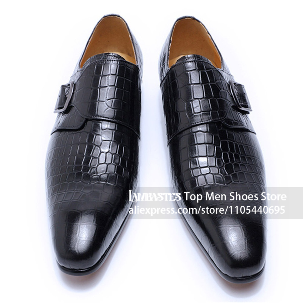 รองเท้าหนังลายจระเข้สีน้ำเงินก - Men'S Shoes Navy Blue บทวิจารณ์และราคา