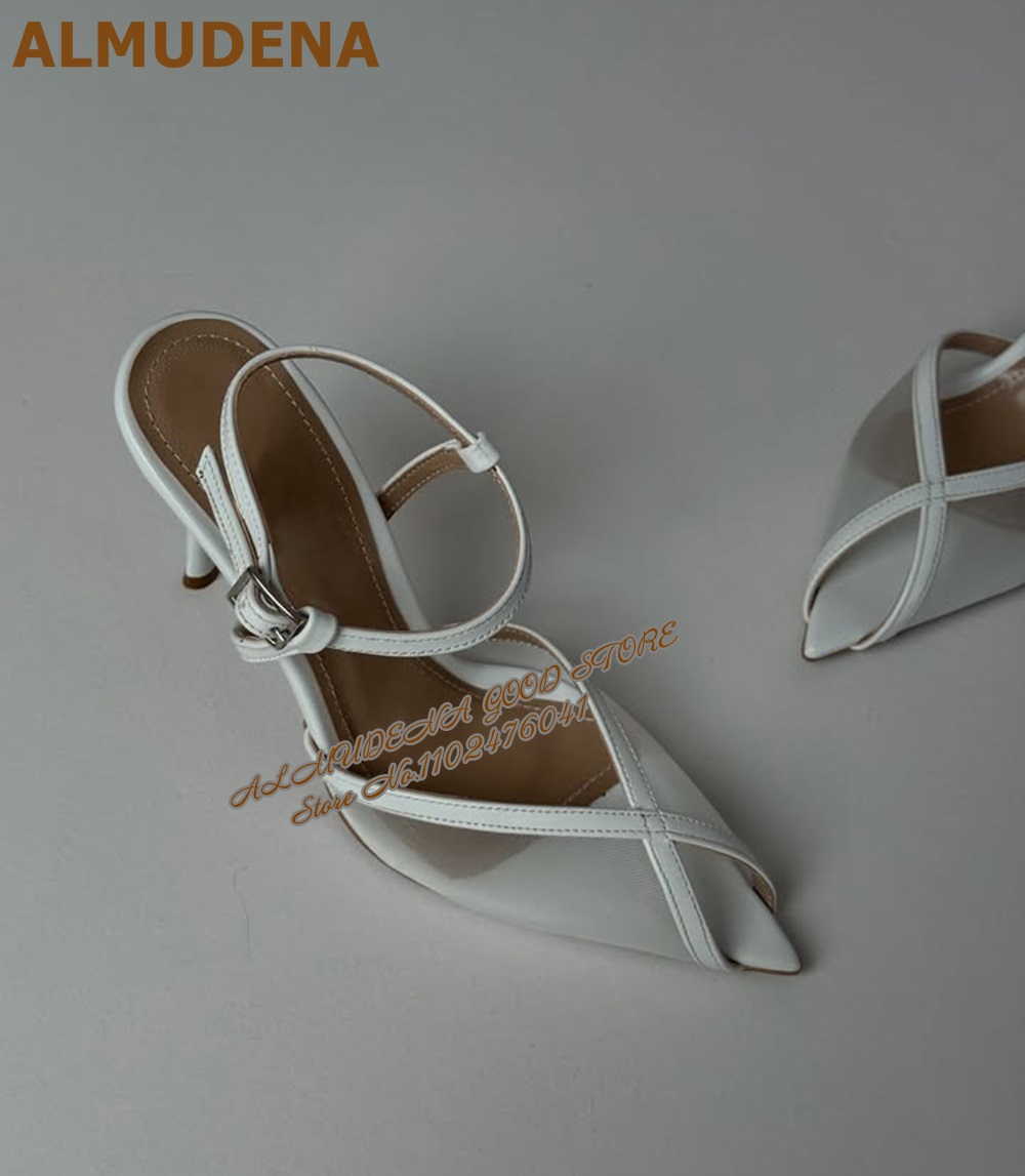 ALMUDENA สีขาว Air Mesh รองเท้ - Dress Shoe Pointed บทวิจารณ์และราคา