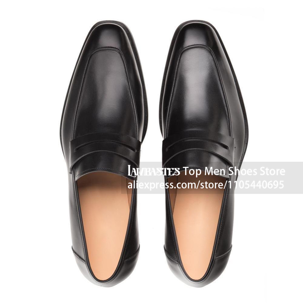 รองเท้าหนัง PU สีน้ำเงินกรมท่า - Men'S Shoes Navy Blue บทวิจารณ์และราคา