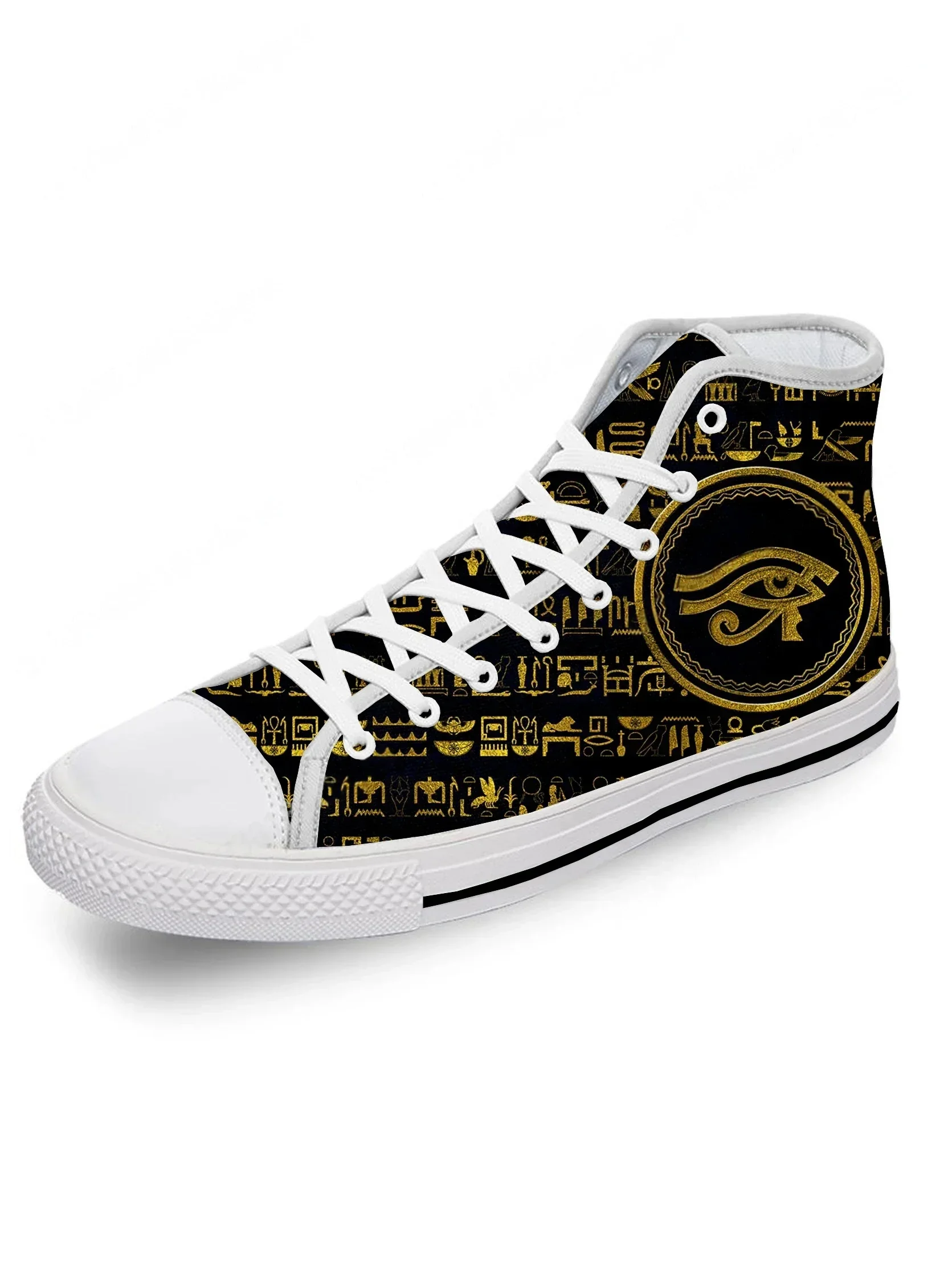 รองเท้าผ้าใบหุ้มข้อสูงลายพิมพ์ - Men Shoes Egypt บทวิจารณ์และราคา