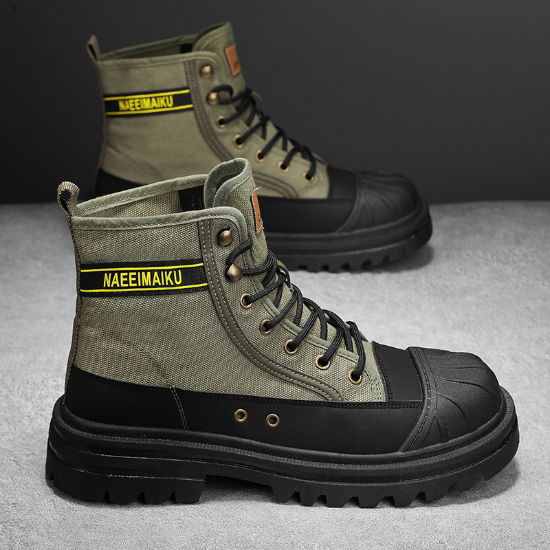 รองเท้าบูทผ้าใบผู้ชายแฟชั่นทรง - Men Shoes Office บทวิจารณ์และราคา