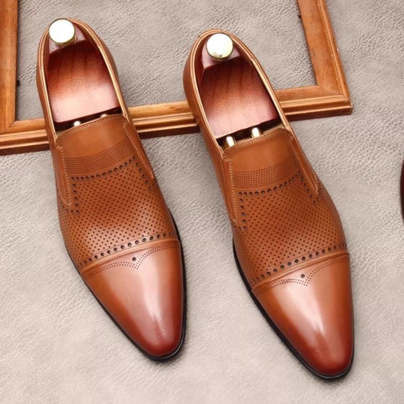 รองเท้าหนังแท้ทรงทางการสำหรับผ - Men'S Shoes Size 43 In Us บทวิจารณ์และราคา
