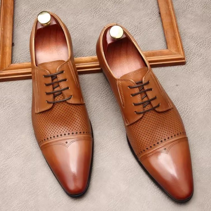 รองเท้าหนังแท้ทรงทางการสำหรับผ - Men'S Shoes Size 43 In Us บทวิจารณ์และราคา