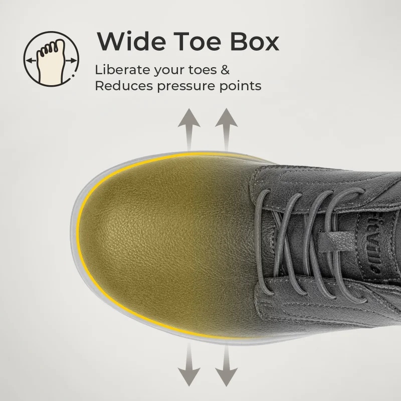 รองเท้าหนังผู้ชายแบบสวม FitVil - Men'S Shoes For Wide Feet บทวิจารณ์และราคา