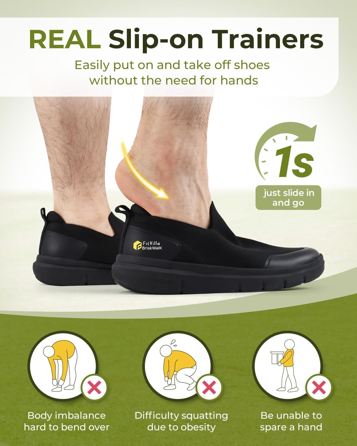 รองเท้าผู้ชาย FitVille แบบสวมพ - Men'S Shoes For Wide Feet บทวิจารณ์และราคา