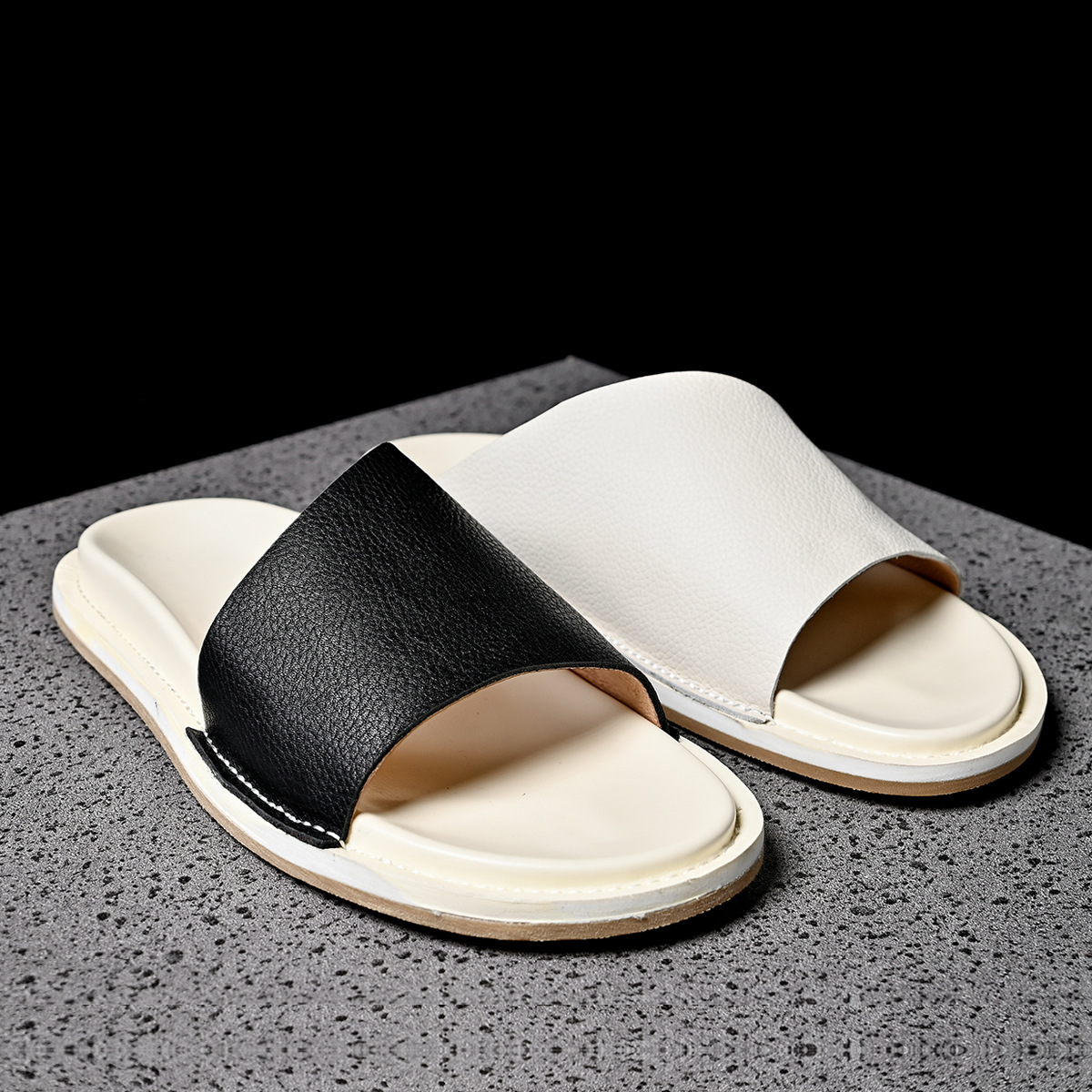 คุณภาพสูงผู้ชายรองเท้าแตะหนังแ - Men'S Shoes Hush Puppies บทวิจารณ์และราคา