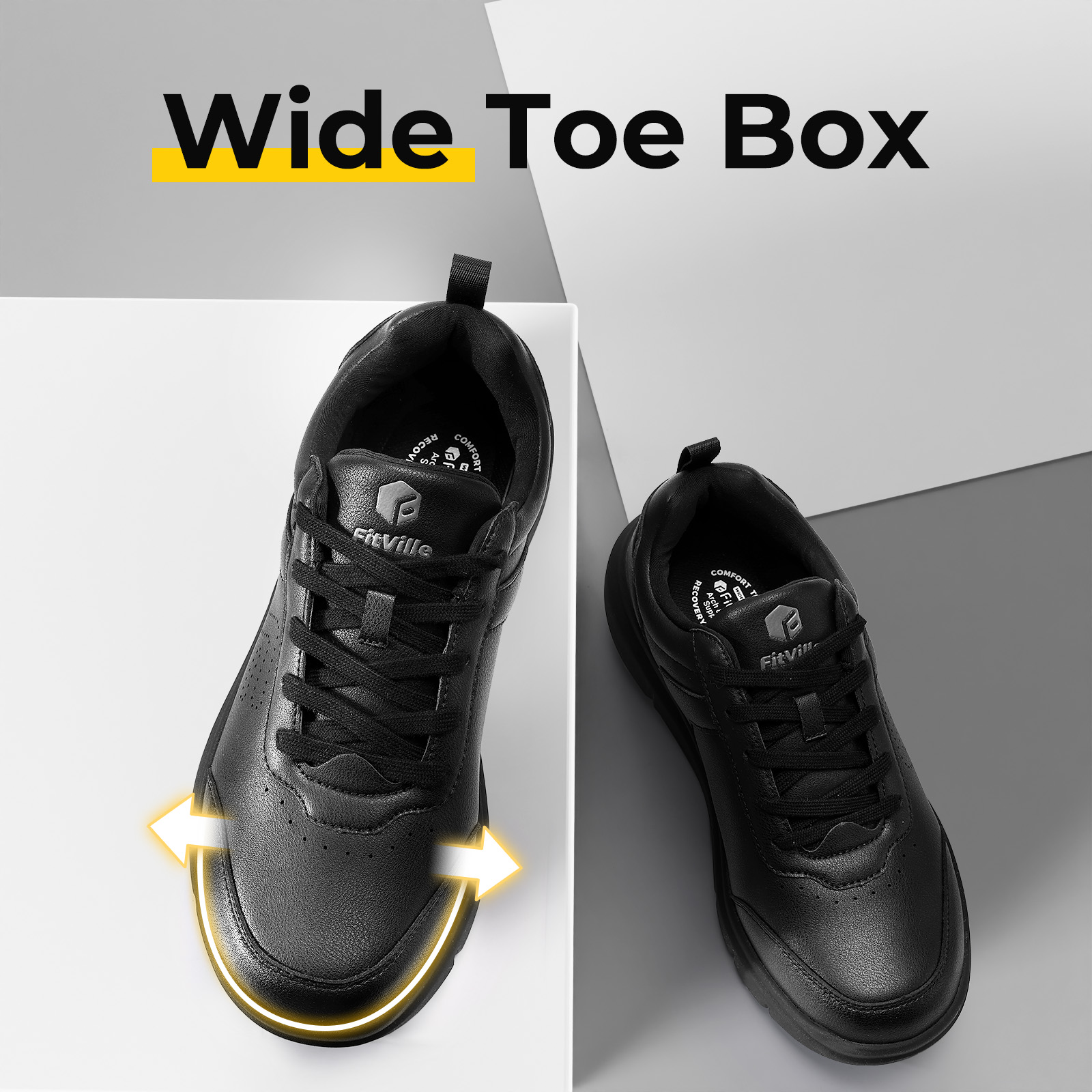 FitVille รองเท้าหนังลําลองผู้ช - Men'S Shoes For Wide Feet บทวิจารณ์และราคา